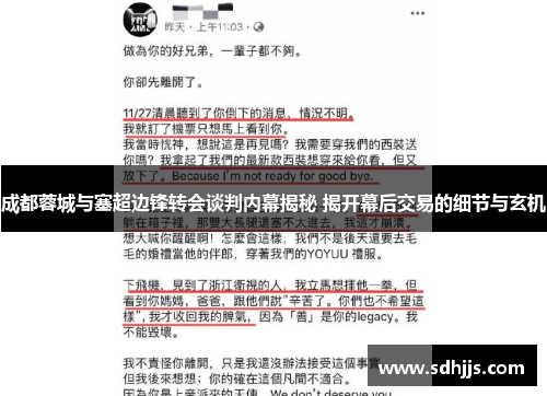 成都蓉城与塞超边锋转会谈判内幕揭秘 揭开幕后交易的细节与玄机